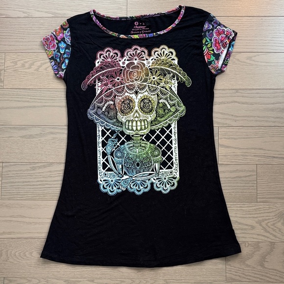 Ay Guey Tops - Large Limited Edition Ay Guey Catrina T-Shirt